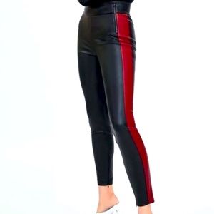 ZARA trafaluc NWT faux leather mid rise leggings size 28